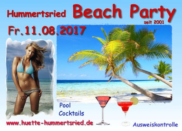 Party Flyer: Beachparty 2017 am 11.08.2017 in Eberhardzell